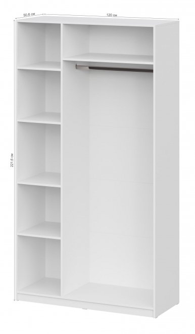 Шкаф ШК 5 1200 белый текстурный