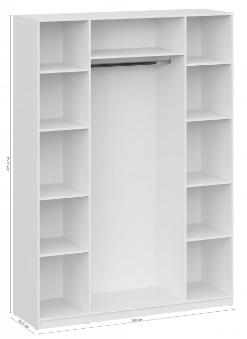 Шкаф ШК 5 1600 белый текстурный