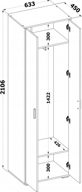 Шкаф ШО-350 лдсп дуб сонома