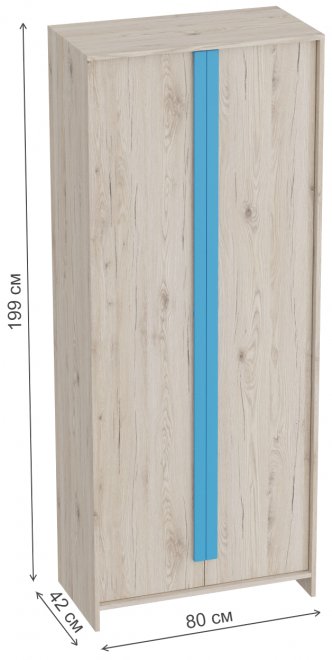 Шкаф двухдверный Скаут индиго