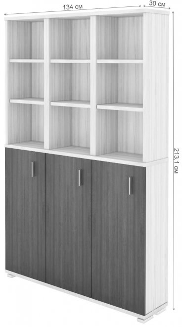 Шкаф ПУ-40-6 БЕН белый / нельсон