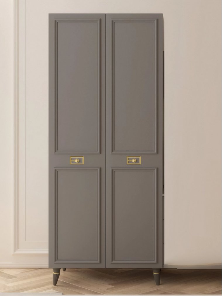 Шкаф Валенсия СВК-01 2х дверный серый / золото