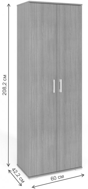 Шкаф Вента-1 ясень темный / ясень светлый