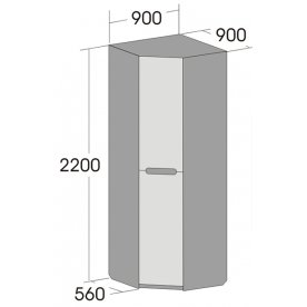 Шкаф угловой Виго