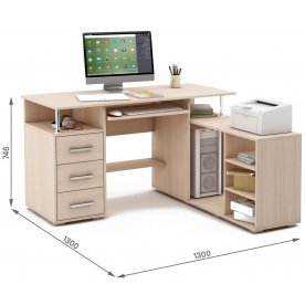 Компьютерный стол Амбер-12К