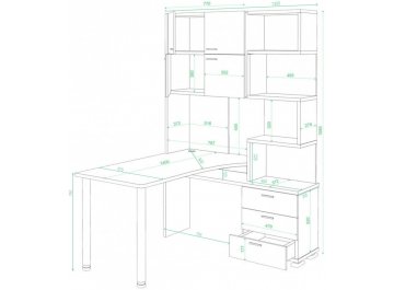 Компьютерный стол Домино СР-500М/160 К-правый