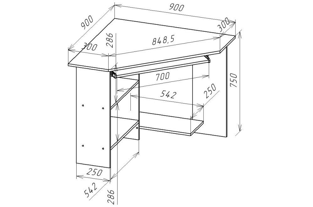 Компьютерный стол Джаз-29 белый