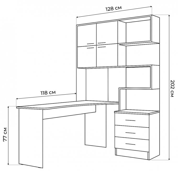Компьютерный стол Эльброни левый кашемир