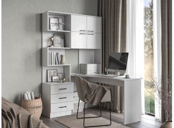 Компьютерный стол Эльброни правый белый