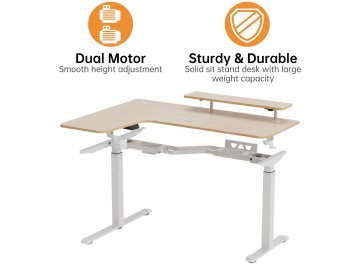 Компьютерный стол Eureka ERK-EHD-L60L-MW