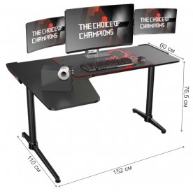 Компьютерный стол Eureka L60 черный