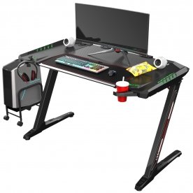 Компьютерный стол Eureka Z2 c RGB подсветкой черный