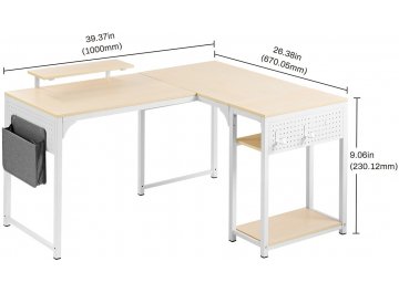 Компьютерный стол Eureka ZX-L150B-MWW-RU