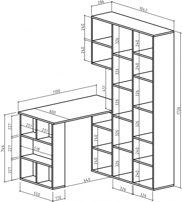 Компьютерный стол Феликс-15 дуб сонома