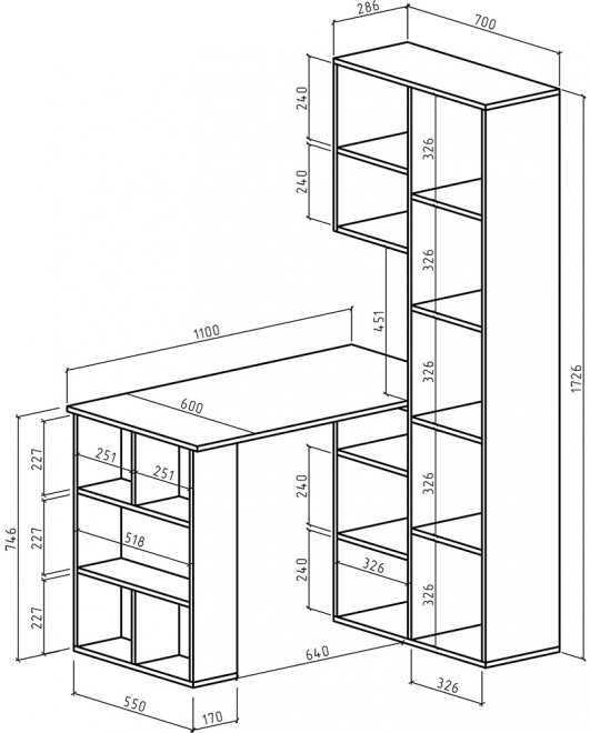 Компьютерный стол Феликс-25 дуб молочный