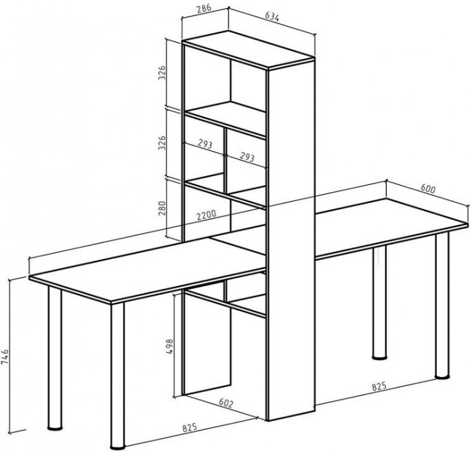 Компьютерный стол Феликс-466 дуб молочный