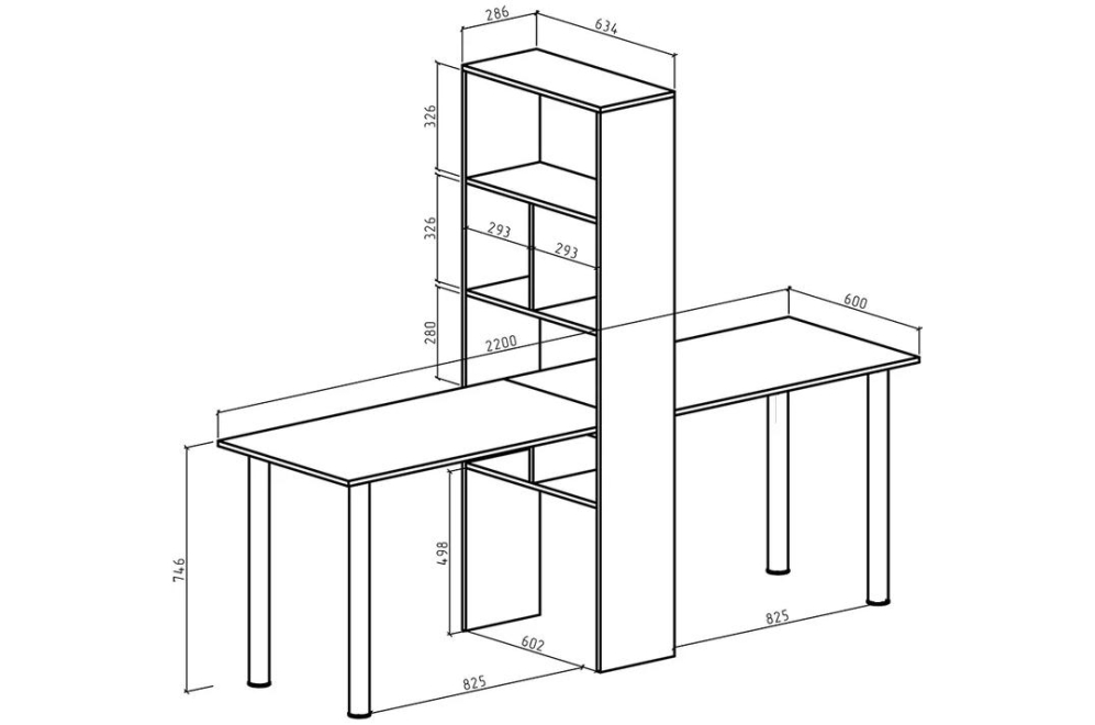 Компьютерный стол Феликс-466 дуб сонома