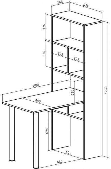 Компьютерный стол Феликс-46 дуб молочный