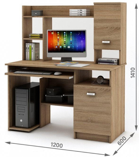 Компьютерный стол Имидж-12 дуб сонома