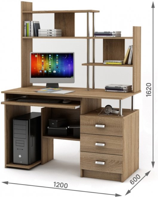 Компьютерный стол Имидж-28 дуб сонома