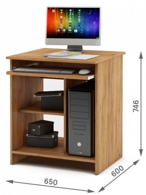 Компьютерный стол Имидж-2 дуб золотистый