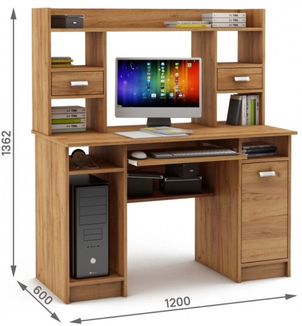 Компьютерный стол Имидж-31 дуб золотистый