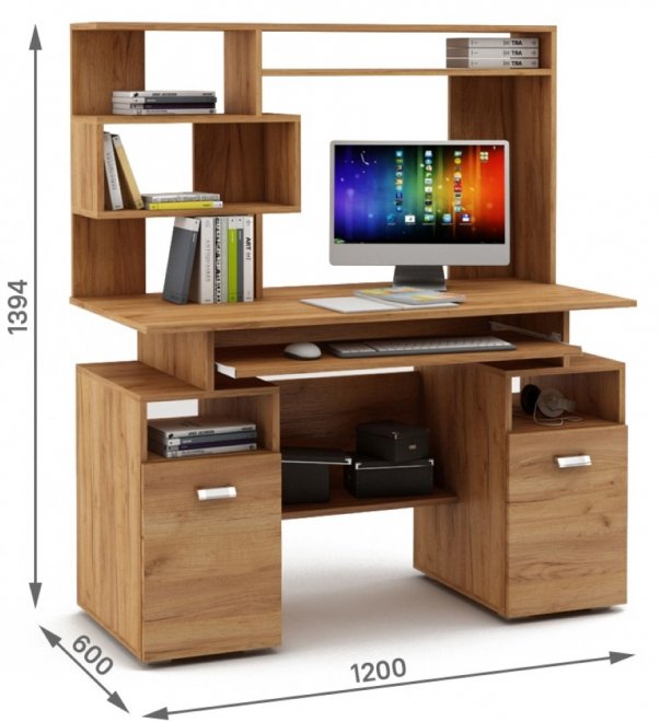 Компьютерный стол Имидж-43 дуб золотистый