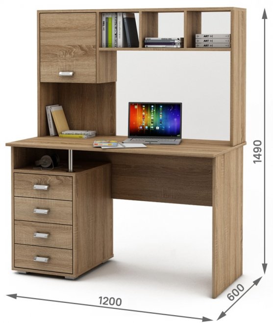 Компьютерный стол Имидж-54 дуб сонома