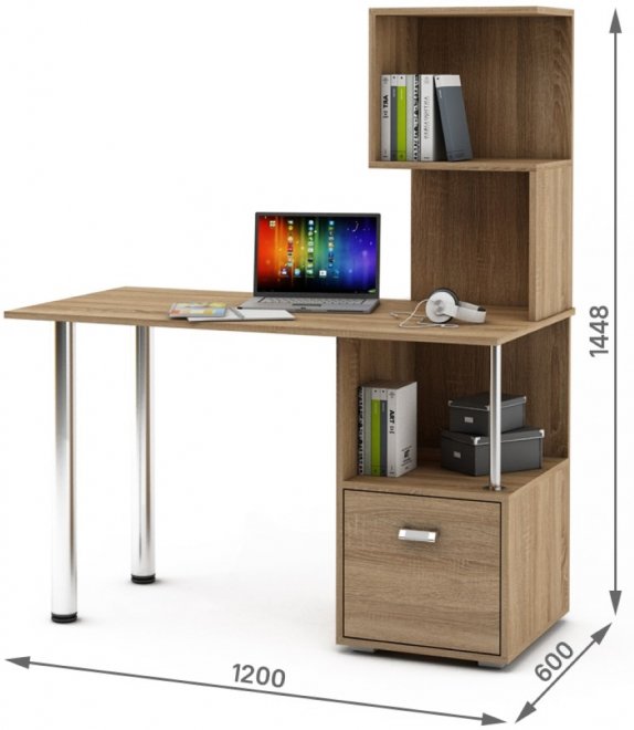 Компьютерный стол Имидж-66 дуб сонома