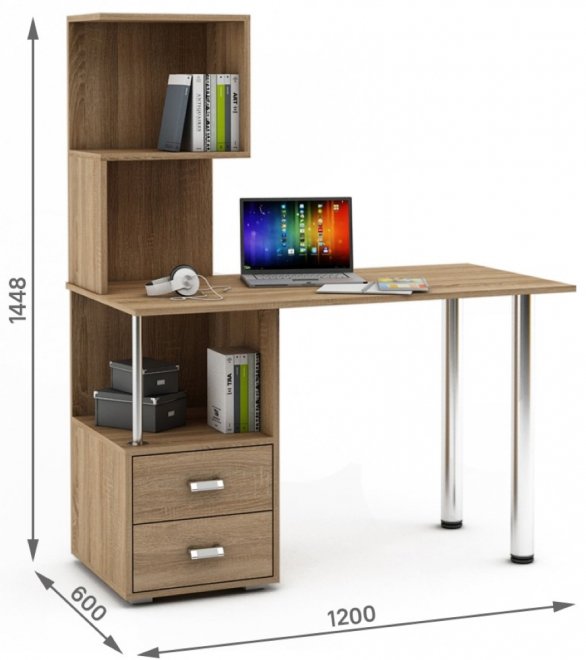 Компьютерный стол Имидж-69 дуб сонома