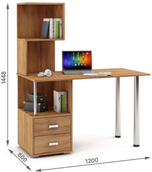 Компьютерный стол Имидж-69 дуб золотистый