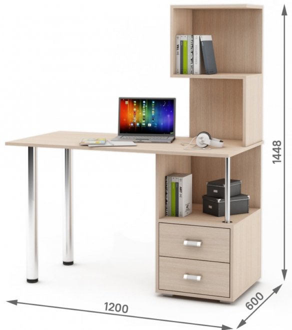 Компьютерный стол Имидж-70 дуб молочный
