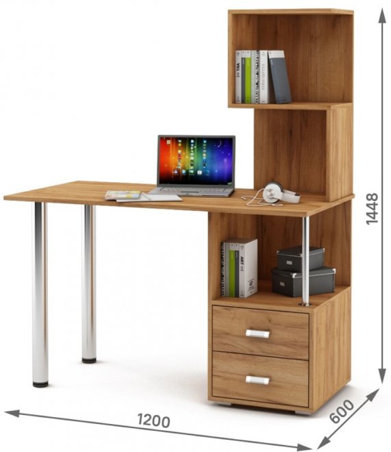 Компьютерный стол Имидж-70 дуб золотистый