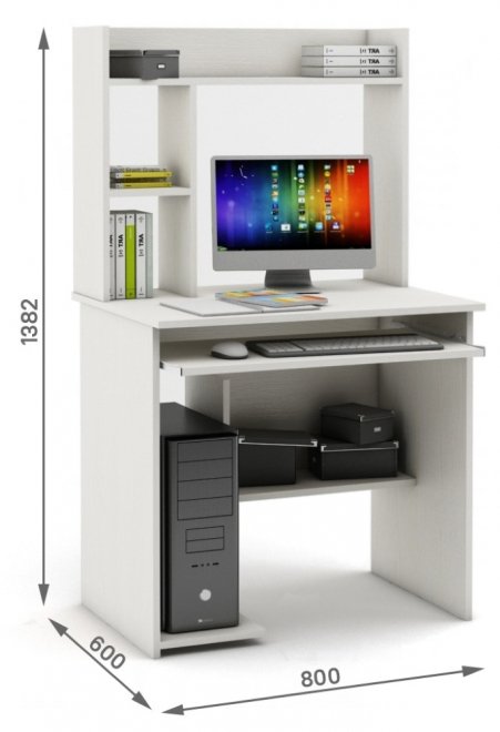 Компьютерный стол Имидж-7 белый