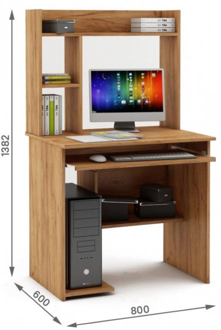 Компьютерный стол Имидж-7 дуб золотистый