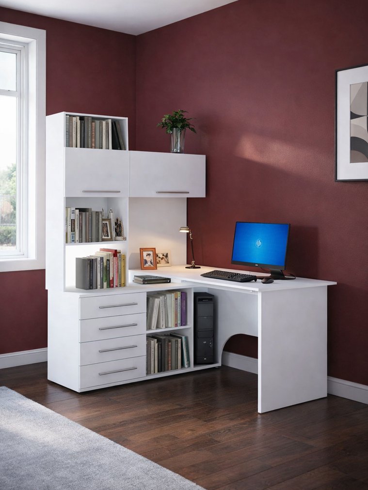 Компьютерный стол КСТ-14.1Л белый левый