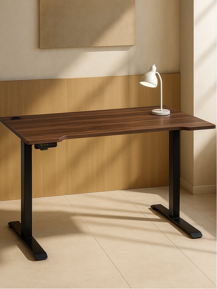 Компьютерный стол Маркос с механизмом подъема 120х75х75 черный / кантри орех