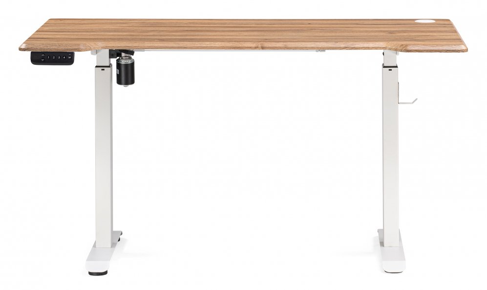 Компьютерный стол Маркос с механизмом подъема 140х80х75 белый / вотан дуб