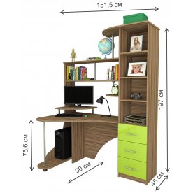 Компьютерный стол Мебелеф-22F