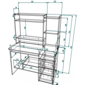 Компьютерный стол Мебелеф-49