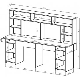 Компьютерный стол Найт-12 с надстройкой