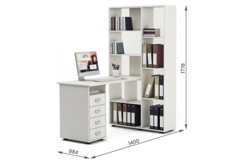 Компьютерный стол Оксфорд-2 белый