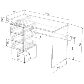 Компьютерный стол Ренцо-2