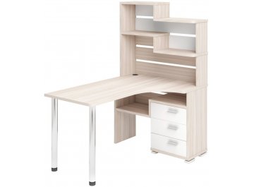 Компьютерный стол СР-132-140 левый с надстройкой