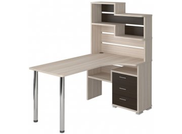 Компьютерный стол СР-132-160 левый с надстройкой