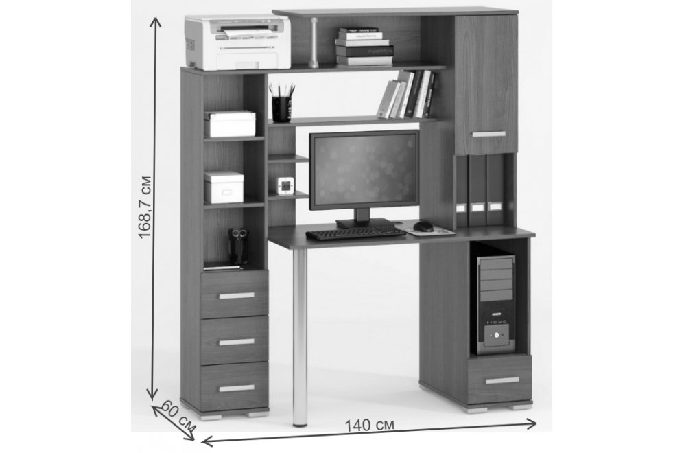 Компьютерный стол Вента-10 вишня
