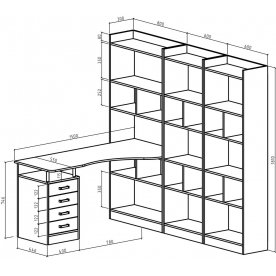 Письменный стол Атлант-1866