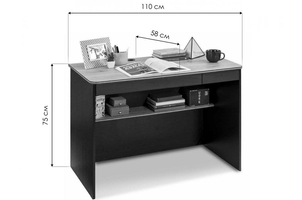 Письменный стол Black М черный / тис
