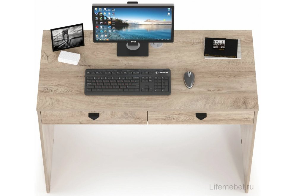 Письменный стол Бостон 12.69 дуб эндгрейн элегантный