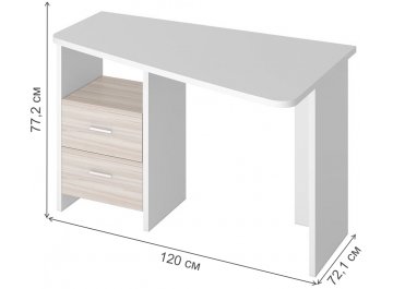 Письменный стол Домино Lite СКЛ-Трап120 БЕК правый